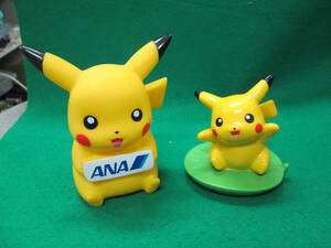 2体セット ピカチュウ 貯金箱 ANA 検索用：全日空 ポケモン ソフビ フィギュア グッズ ポケットモンスター 非売品