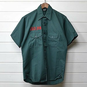 オシュコシュ 半袖 ワークシャツ 15.5 ブルーグリーン OSHKOSH｜22l0810