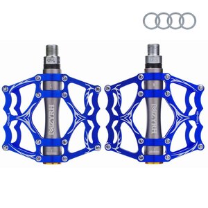 【HAMMARS】 アルミペダル 左右セット ベアリング3個内蔵 クロモリ製ペダル軸 ロードバイク MTB マウンテンバイク クロスバイク