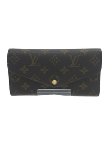 LOUIS VUITTON◆M60531/TS2137/ポルト・フォイユ・サラ_モノグラム/フロントフラップ/ロングウォレット/茶色