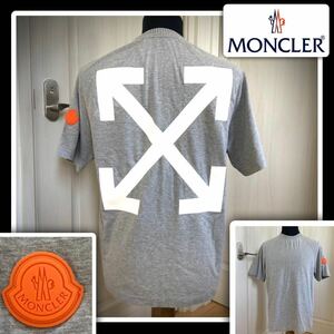 ★入手困難 /美品/定6.3万 メンズ MONCLER O モンクレール OFF-WHITEコラボ M 半袖 Tシャツ tee オフホワイト ストリート モンクレ/s l