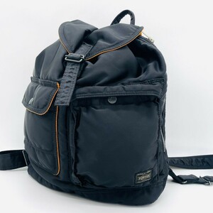 1円●極美品●PORTER ポーター リュック バックパック デイパック リュックサック タンカー ブラック ナイロン　メンズ　レディース