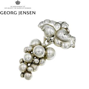 GEORG JENSEN ジョージシェンセン ムーンライト グレープ 217B 925S ブローチ シルバー【A02389】