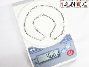 PT850 プラチナ46.6g 2メン 喜平 ネックレス キヘイ 2面 白金 プラチナ PT 【中古】 ジュエリー