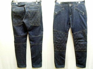 ◇即決[W36]濃紺 WESTRIDE MOTO PANTS パテッドパンツ バイカー デニム WEST RIDE パンツ■R350