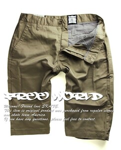 Free World (フリーワールド) ショーツ 四分丈 ショートパンツ チノパン Part Time Khaki Chino Shorts Dark Beige