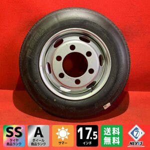 【個人宅配送不可】新車外し品 205/80R17.5 17.5x6.00J 127-9CS 6H 2023年製 タイヤ＆ホイール1本【55584356】