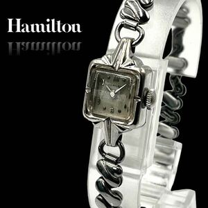 1円 稼動品 入手困難 ハミルトン Hamilton 手巻き アンティーク vintage watch 腕時計 レディース シルバー SS アメリカン クラシック