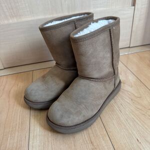 UGG ミドルムートンブーツ ベージュ 19.5センチ アグ クラシックショート Classic Short キッズ kids 箱無し