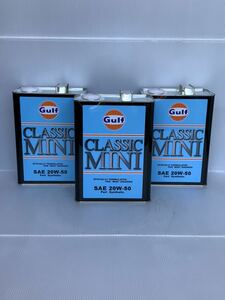 ●全国送料無料● ガルフ クラシックミニ 20W50 4L/3缶 Gulf ClassicMINI エンジンオイル ローバーミニクーパー専用開発品