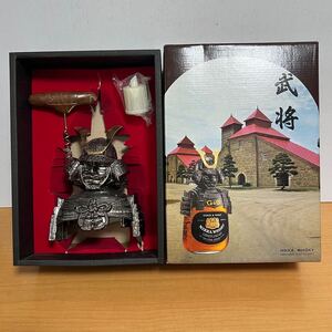 箱付き美品★ニッカウイスキー NIKKA WHISKY G&G ボトルカバー 鎧兜 武将 鉄製 甲冑 昭和レトロ 古酒 販促品 当時物★サントリーコルク抜き