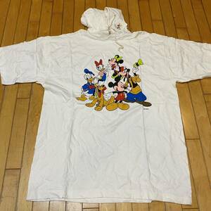 90年代 ディズニー フードTシャツ 白XL