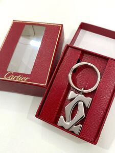 Cartier カルティエ 2Cキーリング キーホルダー シルバーカラー 未使用 箱付き