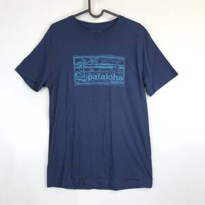 パタゴニア Patagonia オーガニックコットン 半袖Tシャツ ネイビー Sサイズ スリムフィット