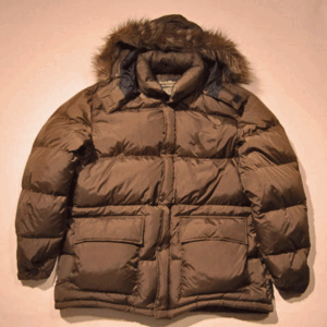 美品！エディー・バウアー Eddie Bauer プレミアムグースダウンジャケット PREMIUM GOOSE DOWN メンズ Lサイズ フードファーダウン