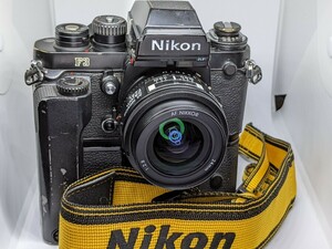 ★☆ジャンク☆★ Nikon F3 P HP ニコン F3 P HP MD-4 AF24mmF2.8 フィルムカメラ