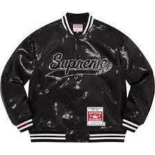 Supreme/Mitchell & Ness Sequin Varsity Jacket 黒ブラック　XL 新品