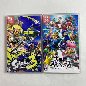 04wy5243△【1円～】Nintendo Switch ソフト2本 [スプラトゥーン3/大乱闘スマッシュブラザーズSPECIAL] 中古品