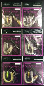 【新品】Megabass/メガバス V-3Midge‘’ V-3ミッジ(3/16oz) カスタムスピナーベイト 6色セット 検索:伊東由樹 リアルヘッド 混合メタル