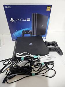 1212-53 PS4Pro 本体 箱 コード リモコン セット 1TB ブラック SONY PlayStation4 Pro CUH-7200B