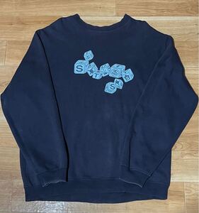 STUSSY ステューシー　スウェット　トレーナー　紺色　ネイビー　サイズL チャプト(直営店)購入品　レア　2000年代前半