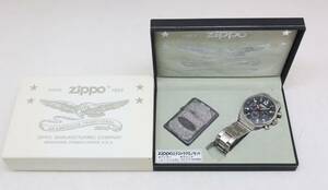 火花OK/ジッポー/ZIPPO/エクストラクロノセット/オイルライター/クロノグラフ 時計 クォーツ/2点セット