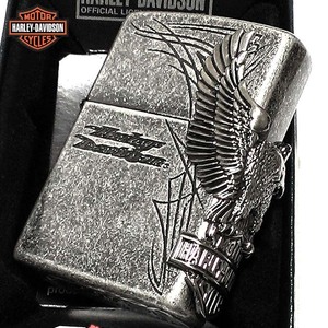 ZIPPO ライター ハーレーダビッドソン ジッポ イーグルメタル アンティークシルバー イブシバレル 国内限定モデル 銀