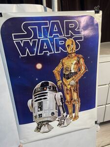 ヴィンテージポスター 1977年製　Star Wars movie original poster スターウォーズ　昭和レトロ　当時物　B2サイズ　ポスター