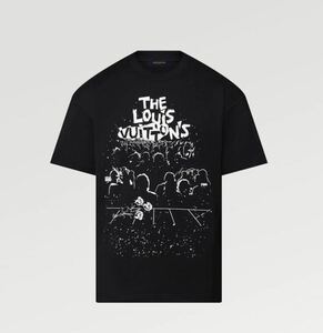 【新品同様品】LOUIS VUITTON ルイヴィトン コンサートプリント RM231M NPG HOY10W Tシャツ ブラック Lサイズ トップス コットン