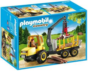 即決！新品 PLAYMOBIL プレイモービル 6813 プレイモービル木こりのクレーン付きトラック