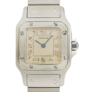 カルティエ CARTIER 時計 サントスガルベSM クォーツ 腕時計 レディース SS ホワイト文字盤 W20056D6 中古 新入荷 CA0462