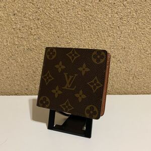 使用回数少　美品　 LOUIS VUITTON ルイヴィトン モノグラム 二つ折り財布 ブラウン系 ポルトフォイユ マルコ　財布