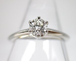 ■ティファニー■美品■ソリティア ダイヤモンド リング 0.19ct VVS2 10号■PT950■