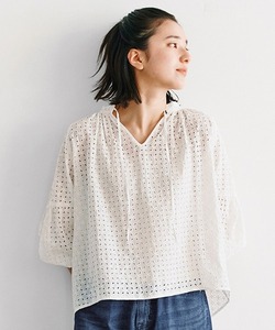 「avecmoi」 長袖ブラウス MEDIUM ホワイト レディース