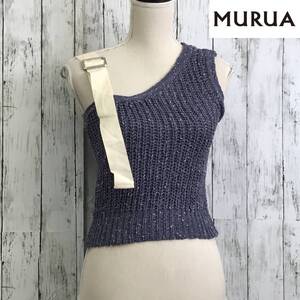 MURUA　ムルーア　タンクトップ　ブルー系　S8-378　USED