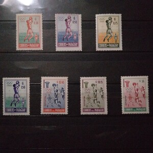 【ローマ五輪5種　未使用極美品】パラグアイ発行　1960年