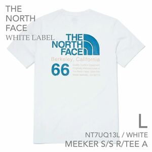 【韓国限定】Lサイズ THE NORTH FACE WHITE LABEL ノースフェイス ホワイトレーベル MEEKER S/S R/TEE A Tシャツ WHITE ホワイト 白