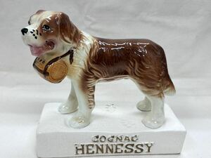 コニャック ヘネシー　犬　COGNAC HENNESSY　陶器　置物　オブジェ　セントバーナード　重さ591ｇ