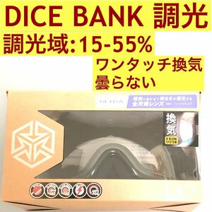 DICE bank スノーボード スキー ゴーグル 調光レンズ 球面 換気でき