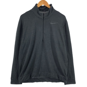 古着 ナイキ NIKE DRI-FIT ハーフジップスウェットシャツ トレーナー メンズL相当 /eaa429458