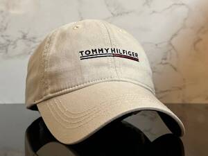 【未使用品】578KB上品★TOMMY HILFIGERトミー・ヒルフィガ－ キャップ CAP 上品で高級感のあるベージュのコットン素材《FREEサイズ》