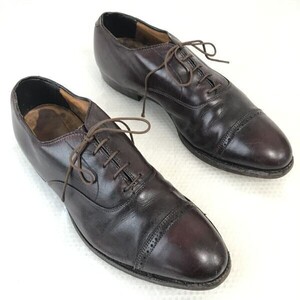 vintage☆オールデン/ALDEN 905☆ストレートチップ/パンチドキャップトゥ【9.5D/27.0-27.5/バーガンディ】靴/CAP TOE/dress shoes◇bJ-92