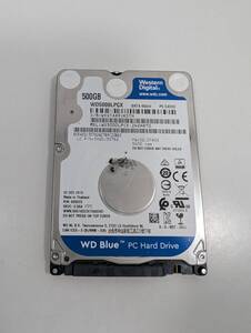 【使用時間1363時間】WD WD5000LPCX 500GB 2.5インチ 7mm 正常判定 YAHD0155