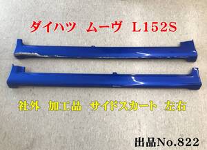 822 【希少】　ダイハツ ムーヴ Ｌ150Ｓ Ｌ152Ｓ　カスタムＲＳ ワンオフ品 社外　加工品　サイドスカート　サイドエアロ　ステップ　左右