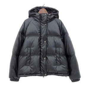 モンクレール CLARABIDE エコレザー ダウンジャケット 1A000 82 596A1 レディース ブラック MONCLER 中古 【アパレル・小物】