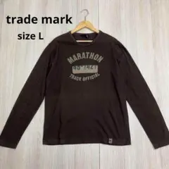 ◆ trade mark トレードマーク ロゴプリント 長袖 Tシャツ ロンＴ