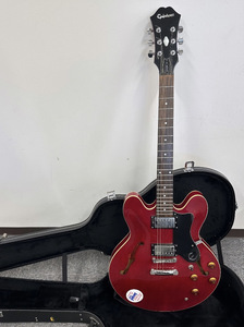 100円～◆EPIPHONE DOT エピフォン S01053794 GIBSON ギブソン Cherry セミアコ ギター ハードケース【札幌市直接受け取りも可能】