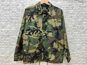 Stussy ステューシー Camo Cruize Coach コーチジャケット 115402 メンズ S カモフラ 迷彩