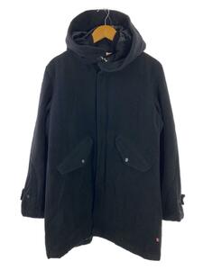 S/DOUBLE◆BACKZIP M-51/ブラック/M51/コート/L/ウール/BLK/無地//