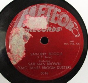 BLUES 78rpm ☆ Elmo James Broom Dusters Sax-ony Boogie / Dumb Woman Blues [ US 